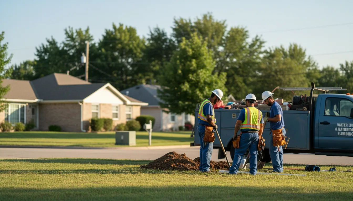 Residential water line and bathroom plumbing service in Volga, WV